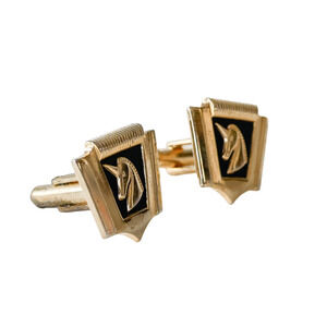 VTG Speidel Unicorn Cufflinks Retro MCM Career Grandpa Equestrian Mythical Goth
